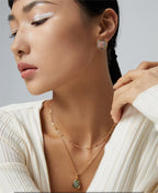 Black Shell Pendant Necklace