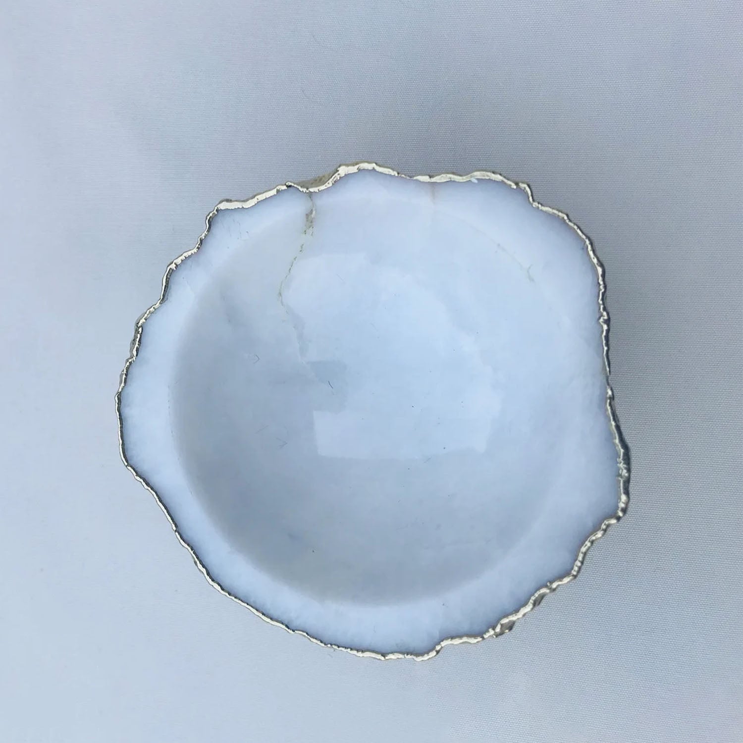 White Agate Geode Nut/trinket/Jewellery Bowl-2