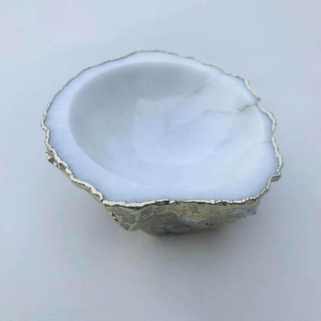 White Agate Geode Nut/trinket/Jewellery Bowl-3