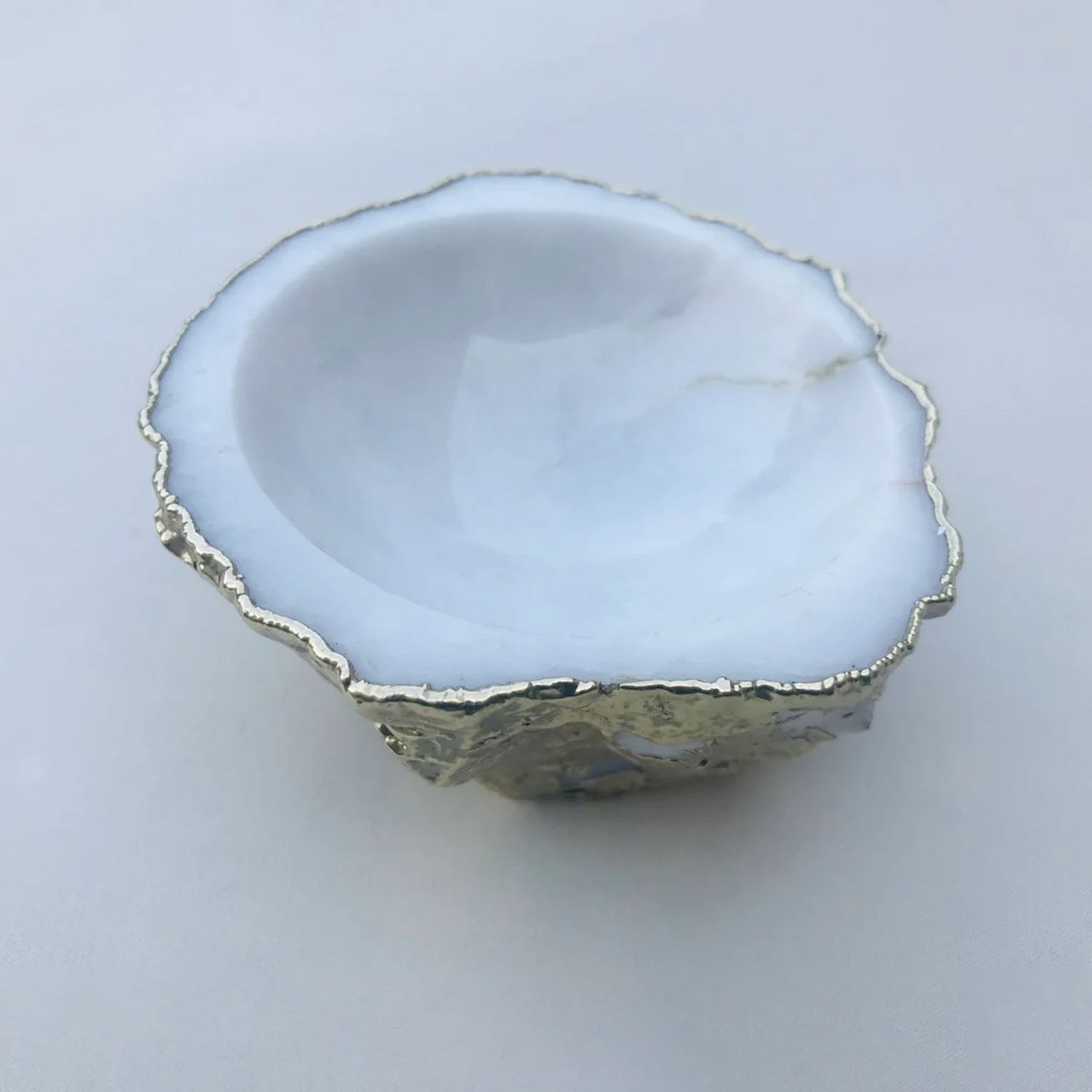 White Agate Geode Nut/trinket/Jewellery Bowl-3