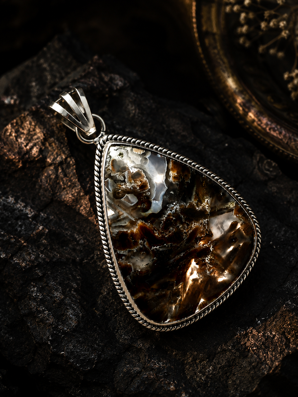 Natural Stick Agate Pendant