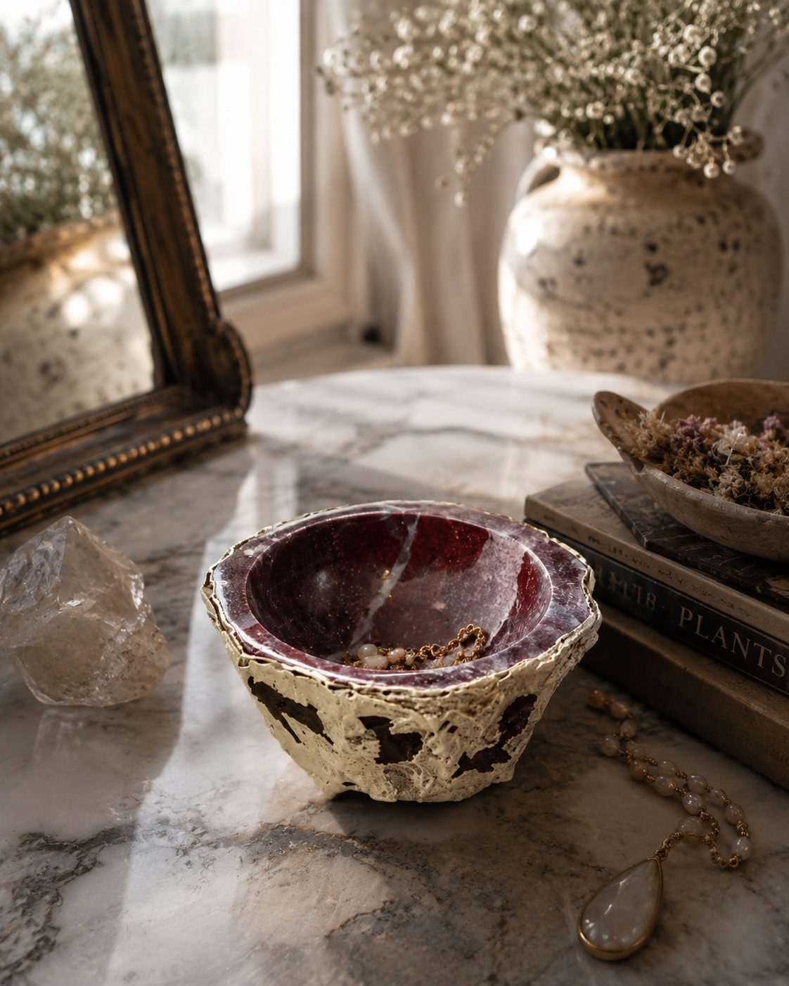 Maroon Red Agate Sacred Bowl
