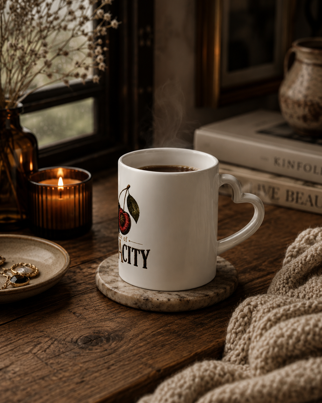 The Taste of Audacity Cherry Heart Mug