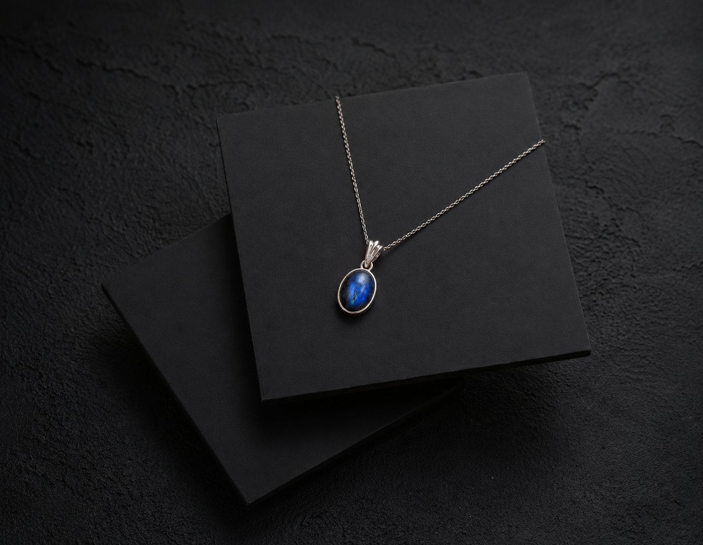 Natural Blue Fire Labradorite Pendant