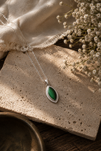 Natural Malachite Eye Pendant