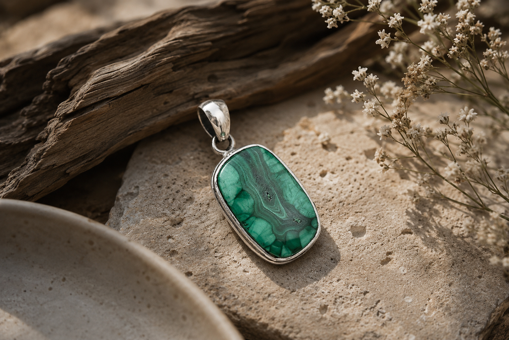 Natural Malachite Pendant