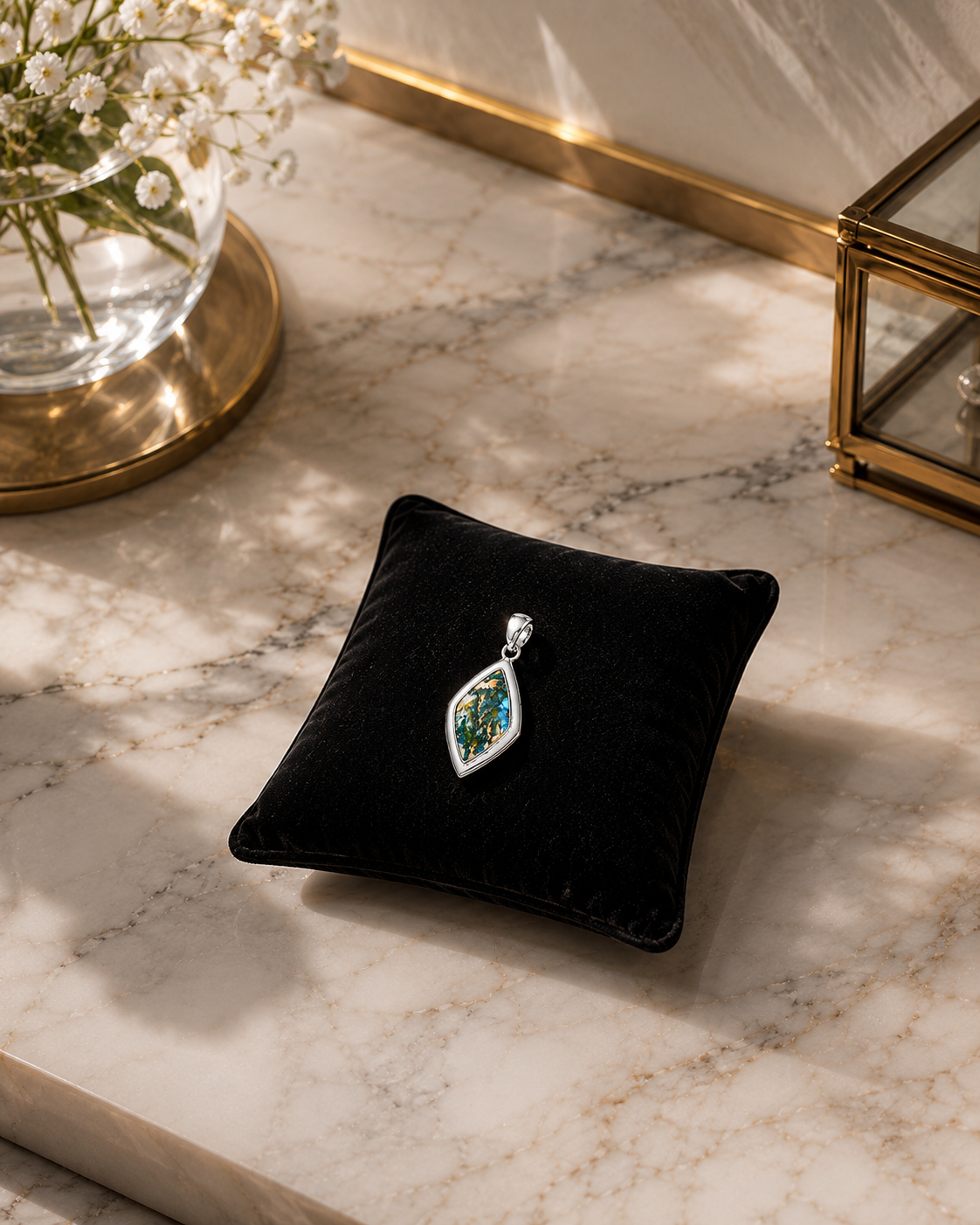 Natural Spiny Oyster Turquoise Pendant