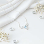 Elk moonstone necklace Forest Moonstone Pendant Clavicle S925 Chain-3