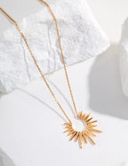 Sun Ray Necklace — Sacred Sun Pendant