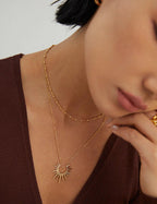 Sun Ray Necklace — Sacred Sun Pendant