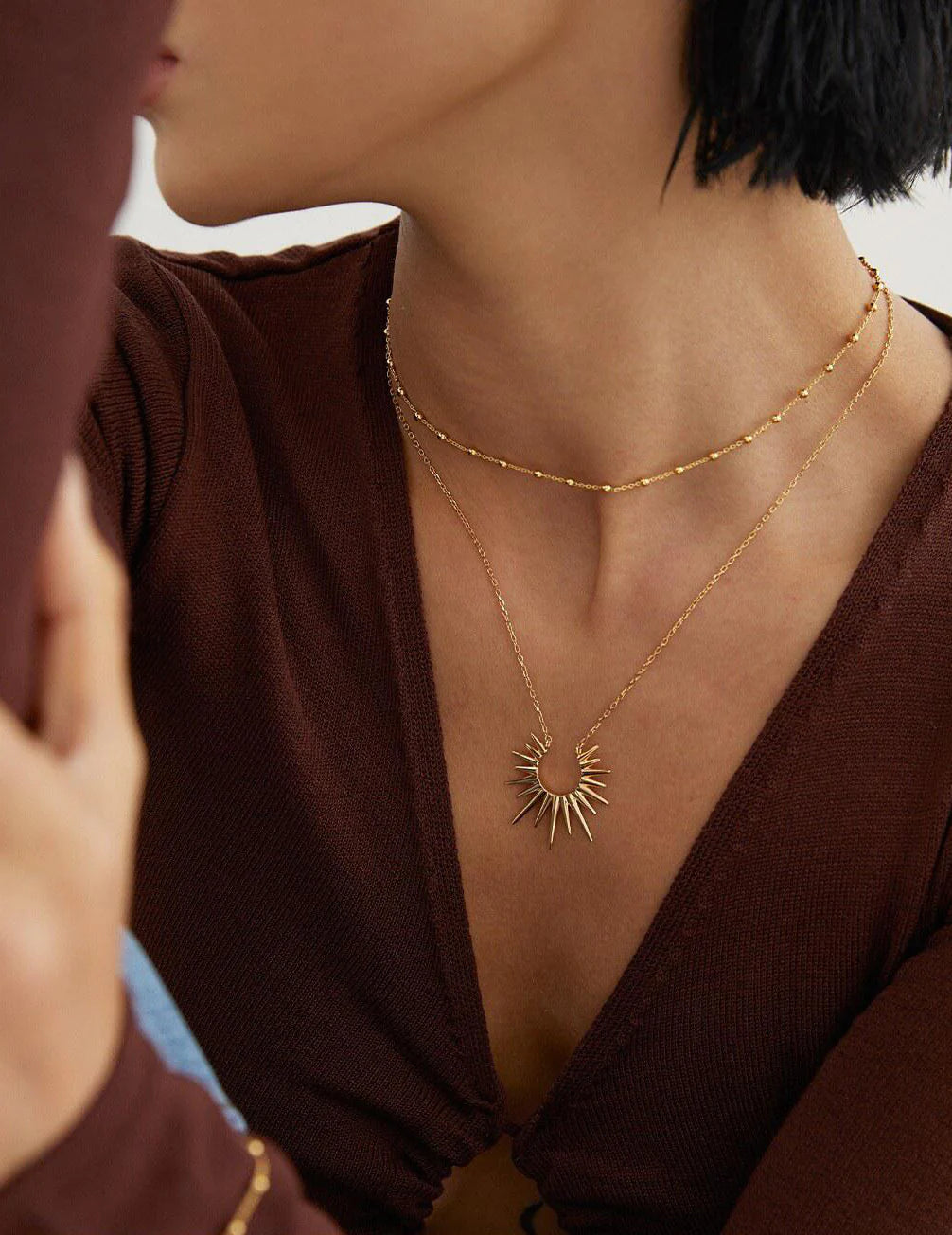 Sun Ray Necklace — Sacred Sun Pendant