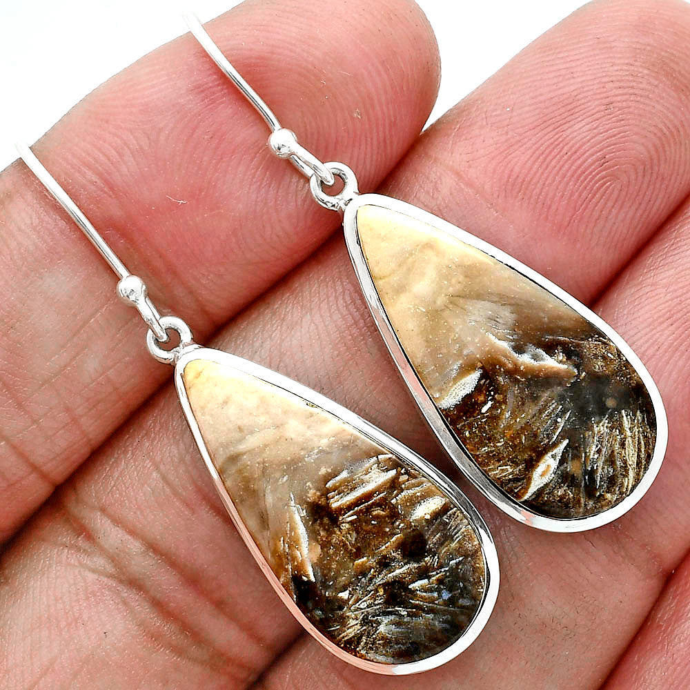 Natural Black Root Plume Agate