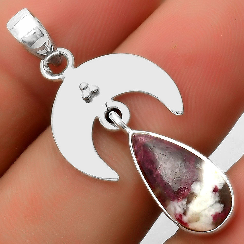 Crescent Moon - Tourmaline Quartz Pendant P-1133 SDP114923-0
