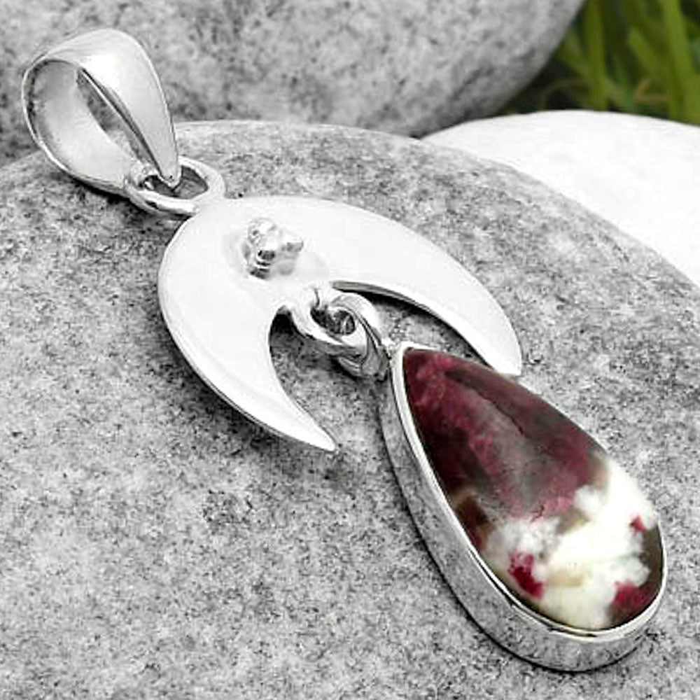 Crescent Moon - Tourmaline Quartz Pendant P-1133 SDP114923-2