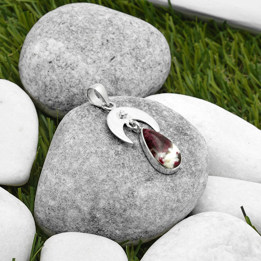 Crescent Moon - Tourmaline Quartz Pendant P-1133 SDP114923-1