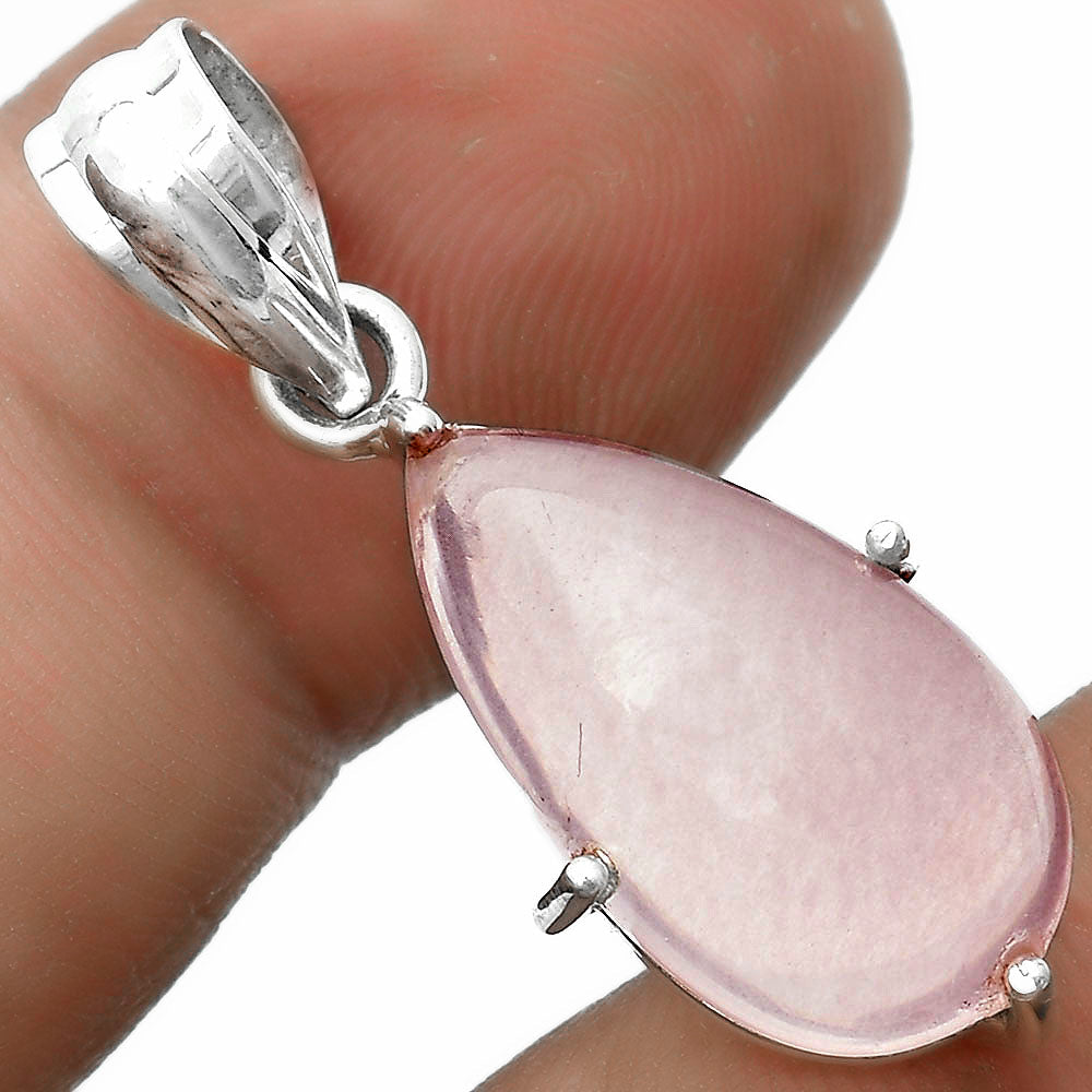 Natural Rose Quartz Cab - Madagascar Pendant P-1013 SDP123299-0