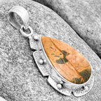 Natural Moroccan Yellow Jacket Jasper Pendant