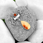 Natural Spiny Oyster Shell & Carnelian Pendant