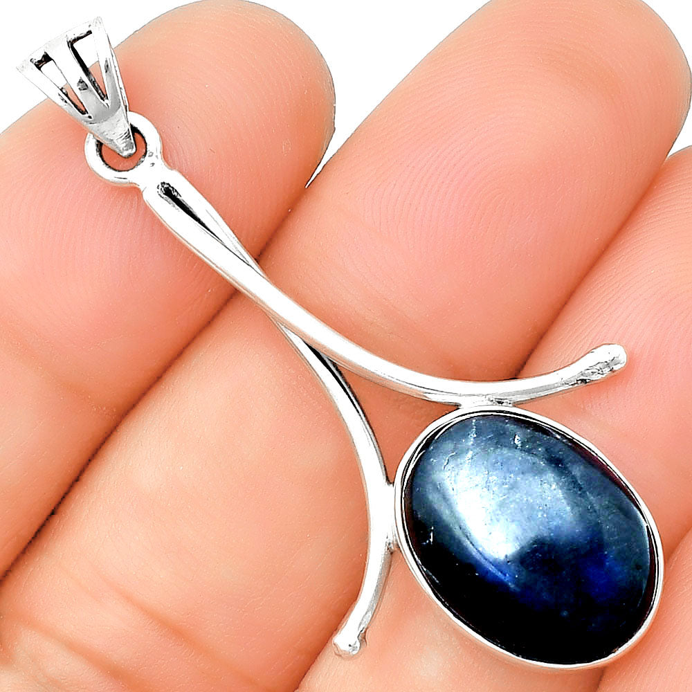 Natural Blue Fire Labradorite Pendant