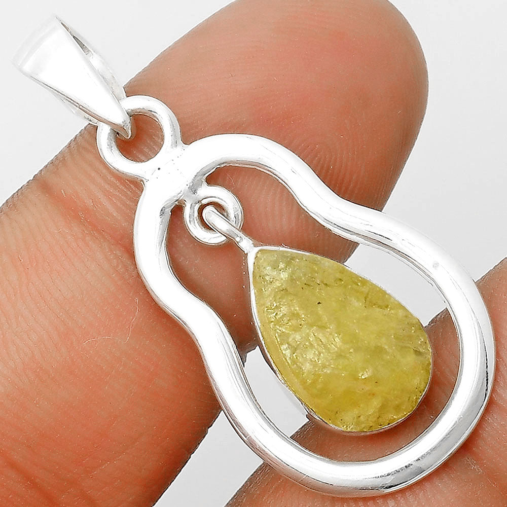 Natural Yellow Scapolite Pendant