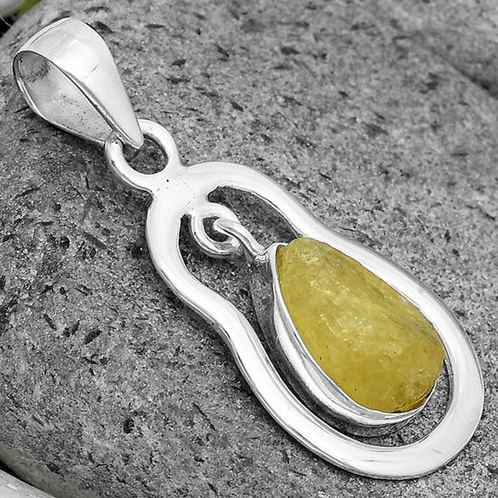 Natural Yellow Scapolite Pendant