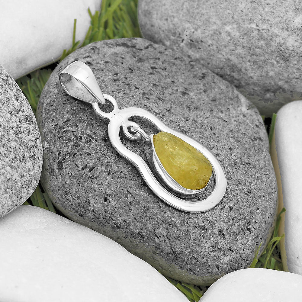 Natural Yellow Scapolite Pendant