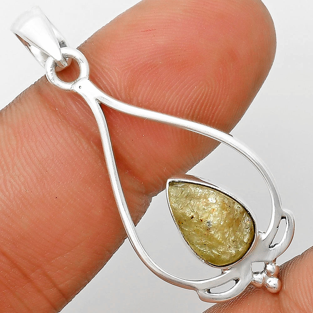 Natural Green Kyanite Pendant