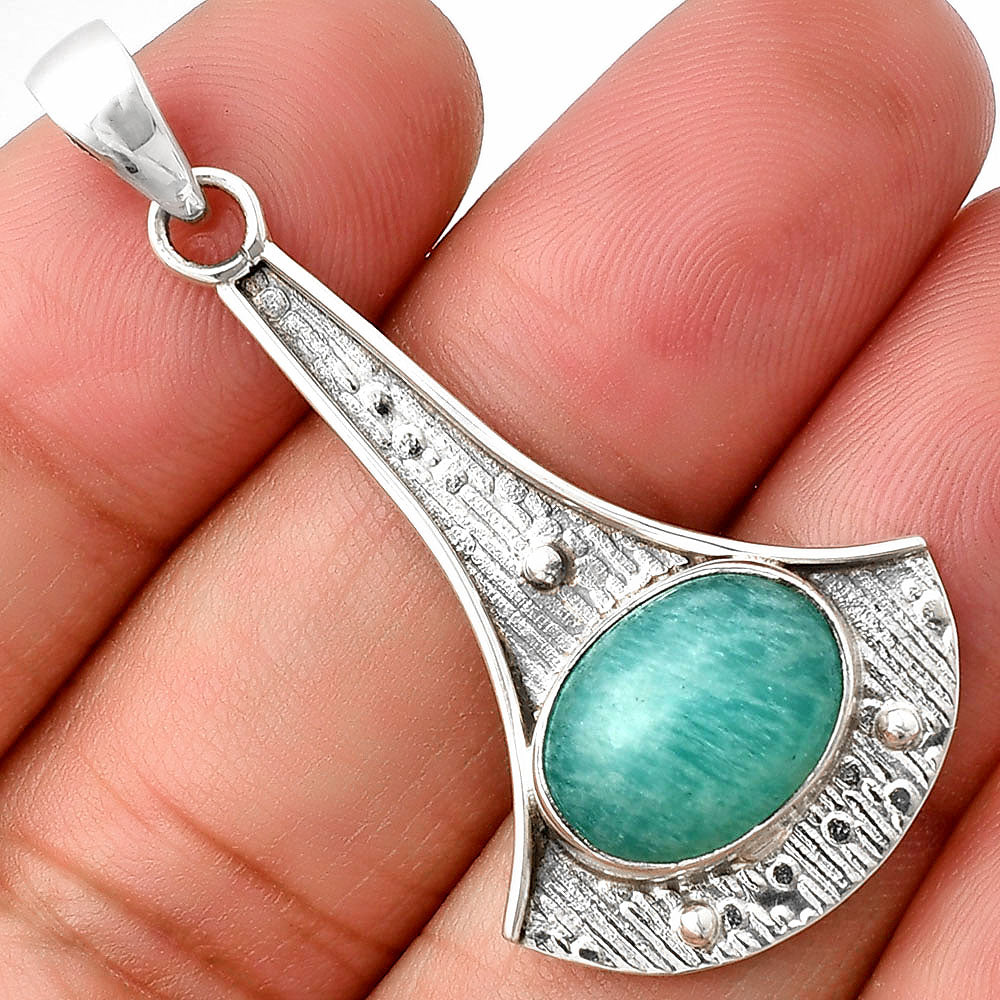 Natural Paraiba Amazonite Pendant