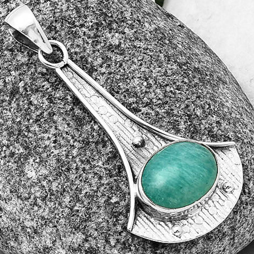 Natural Paraiba Amazonite Pendant