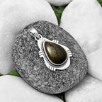 Natural Silver Sheen Obsidian Pendant