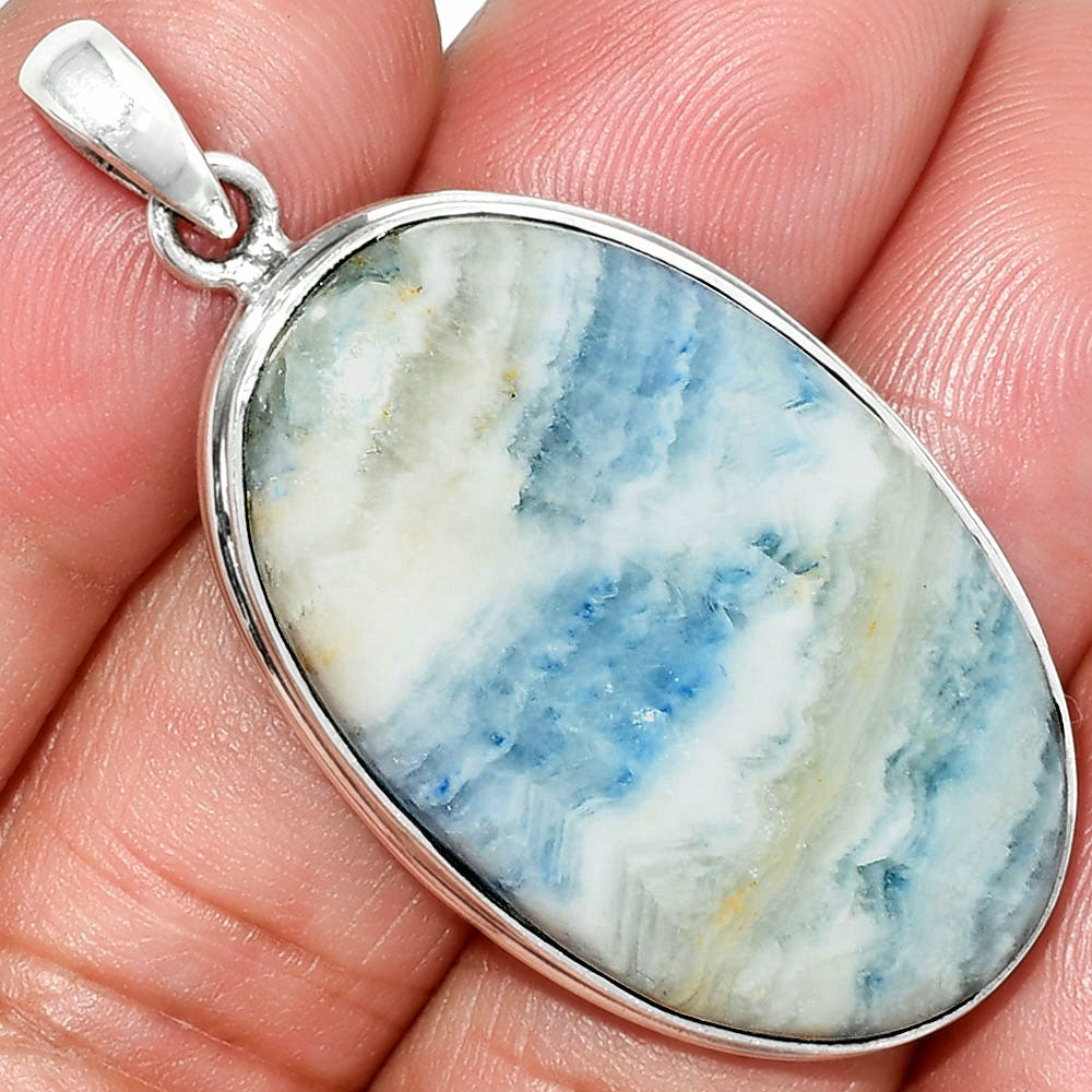 Natural Blue Scheelite Pendant