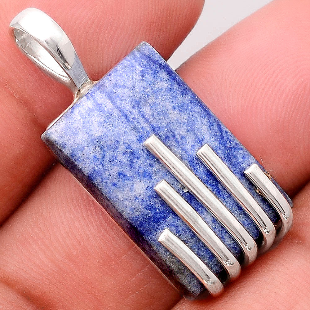Natural Dumortierite Quartz Pendant P-1559 SDP155246-0