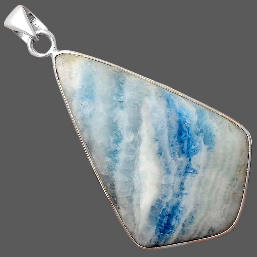 Natural Blue Scheelite Pendant