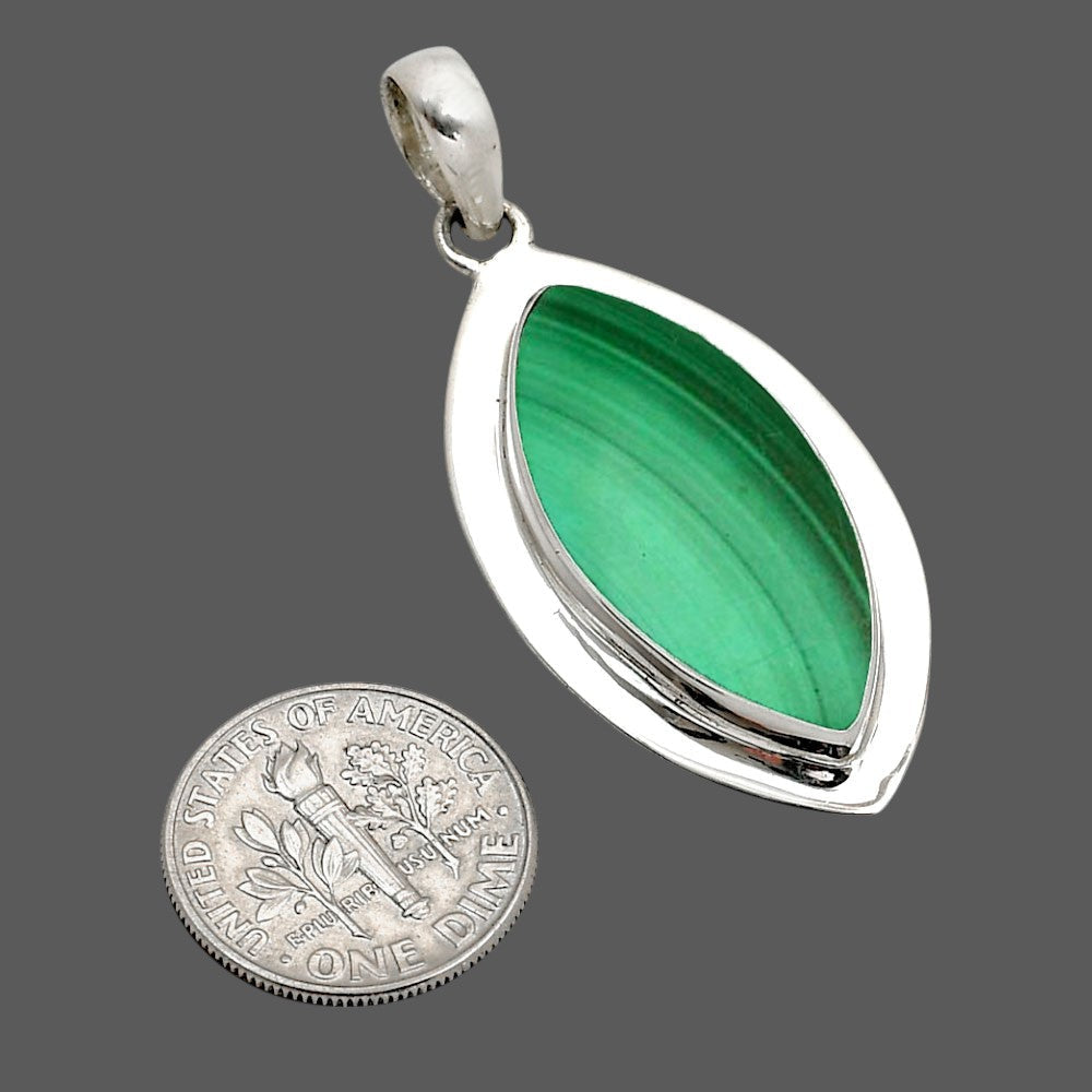 Natural Malachite Eye Pendant