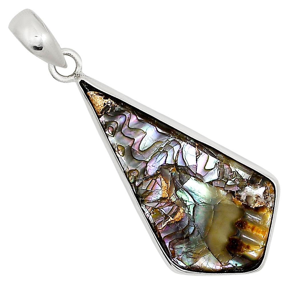 Copper Abalone Shell Pendant P-1001 SDP158814-0