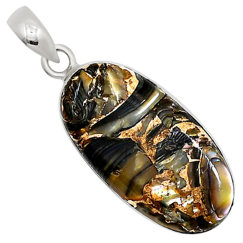 Copper Abalone Shell Pendant P-1001 SDP158818-0