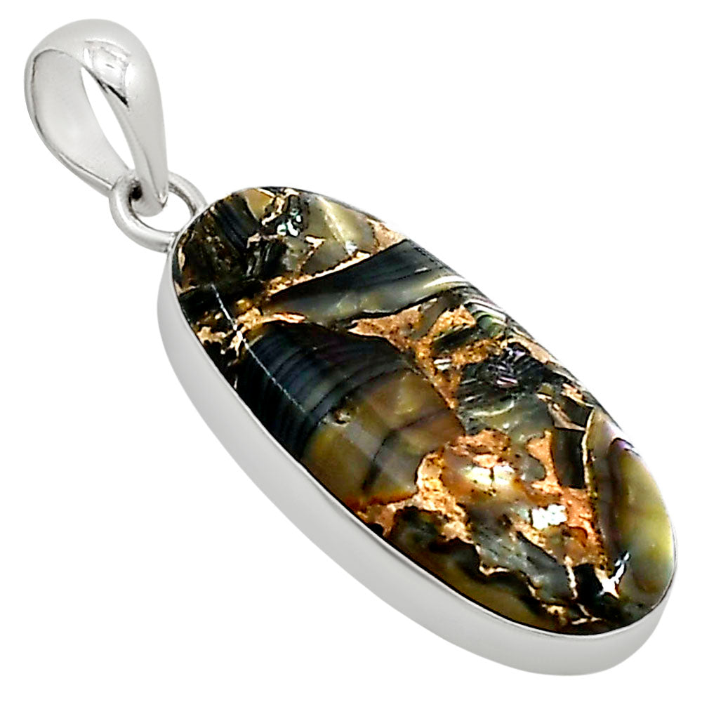 Copper Abalone Shell Pendant P-1001 SDP158818-1