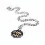 Vegvisir Sacred Compass Necklace — Ancient Runes of Protection & Guidance