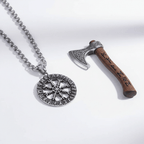 Vegvisir Sacred Compass Necklace — Ancient Runes of Protection & Guidance