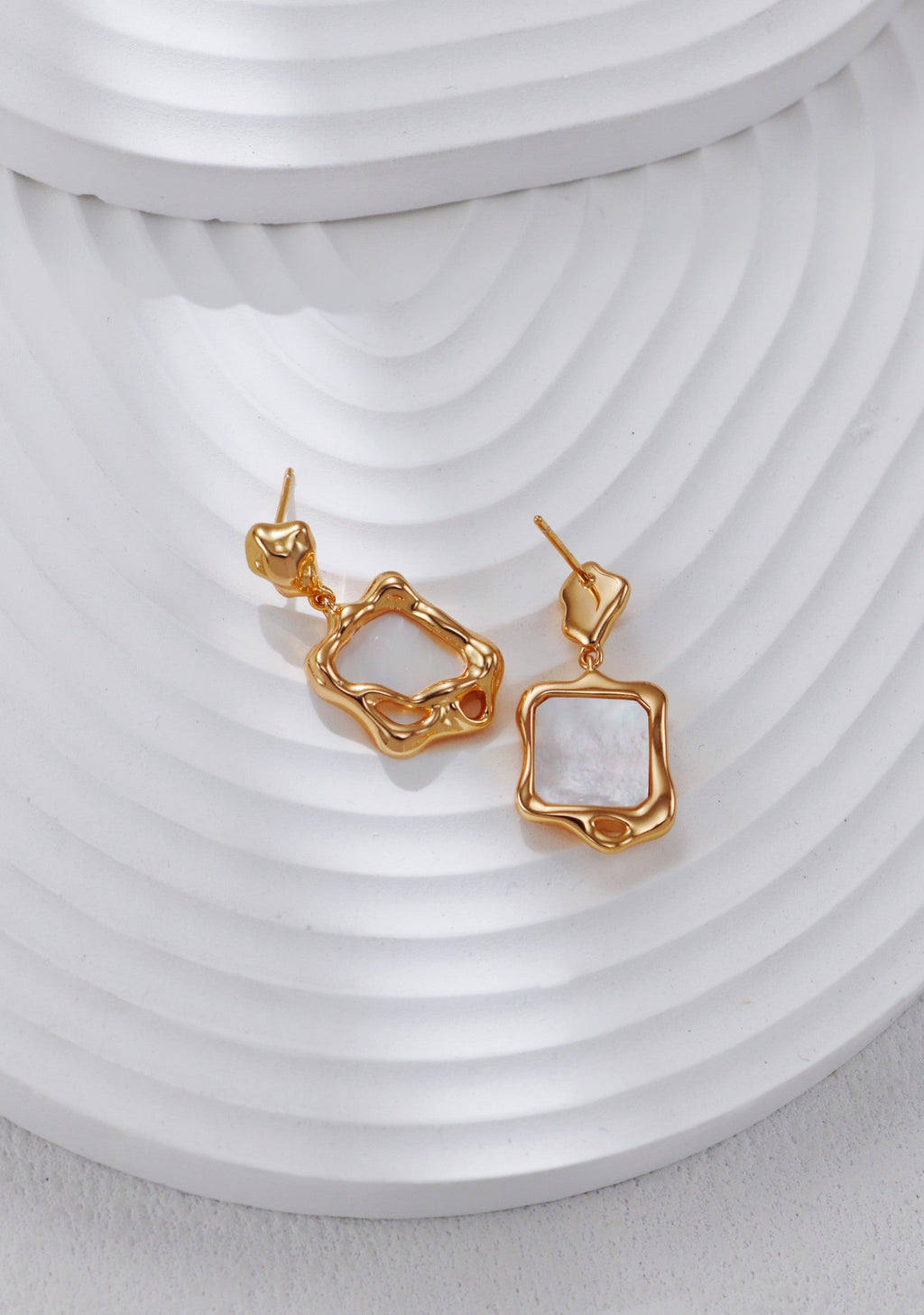 White Shell Earrings