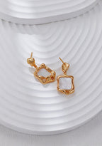 White Shell Earrings