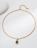 Tiger Eye & Malachite Pendant Necklace — Choose Your Stone