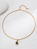 Tiger Eye & Malachite Pendant Necklace — Choose Your Stone