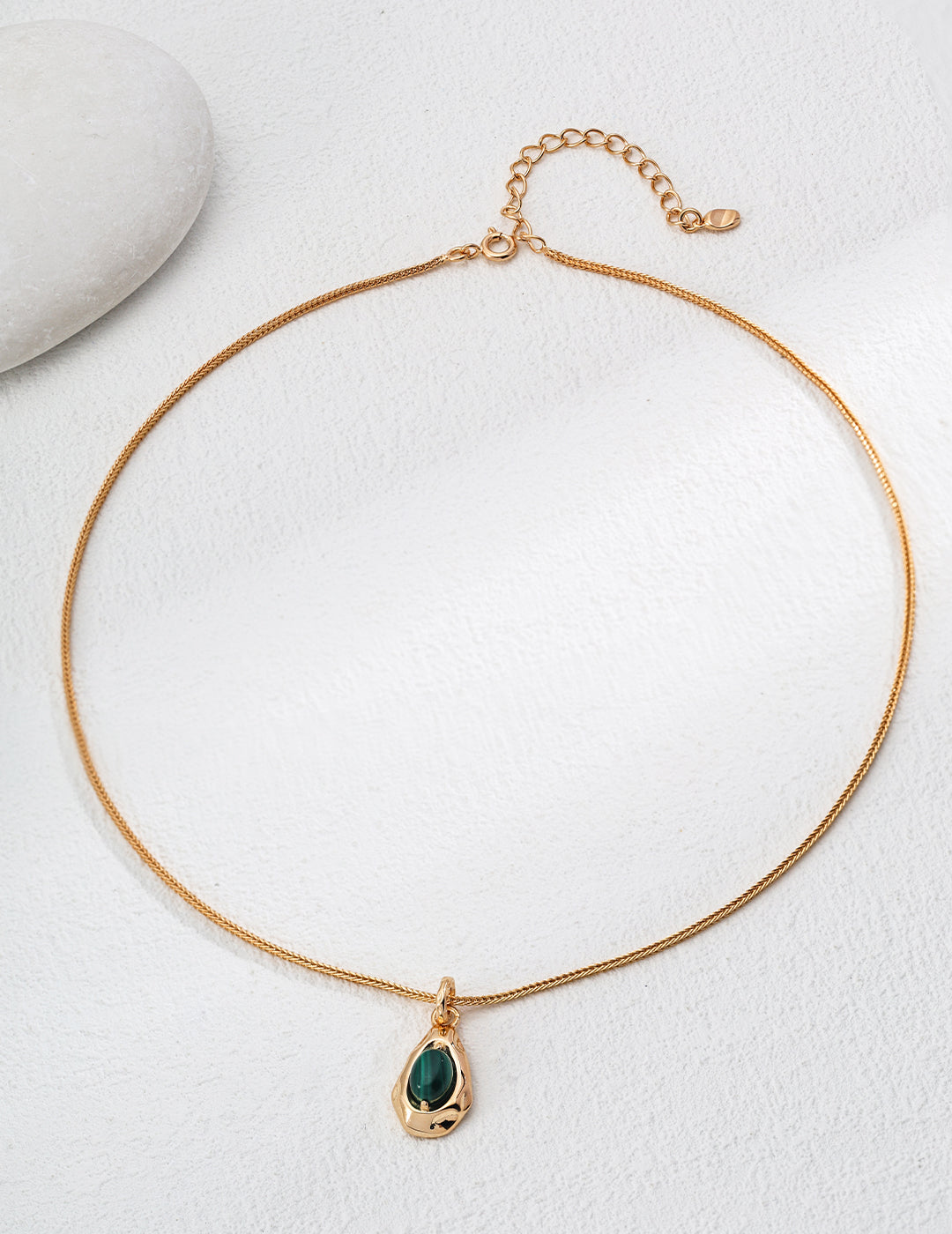 Tiger Eye & Malachite Pendant Necklace — Choose Your Stone