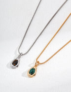 Tiger Eye & Malachite Pendant Necklace — Choose Your Stone