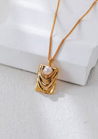Modern Ripple Pearl Statement Necklace